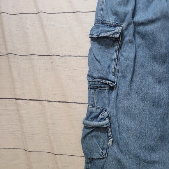 Universal Thread Size 2R Wide Leg Cargo Jeans Light Wash y2k utility trendy cool - Picture 7 of 8